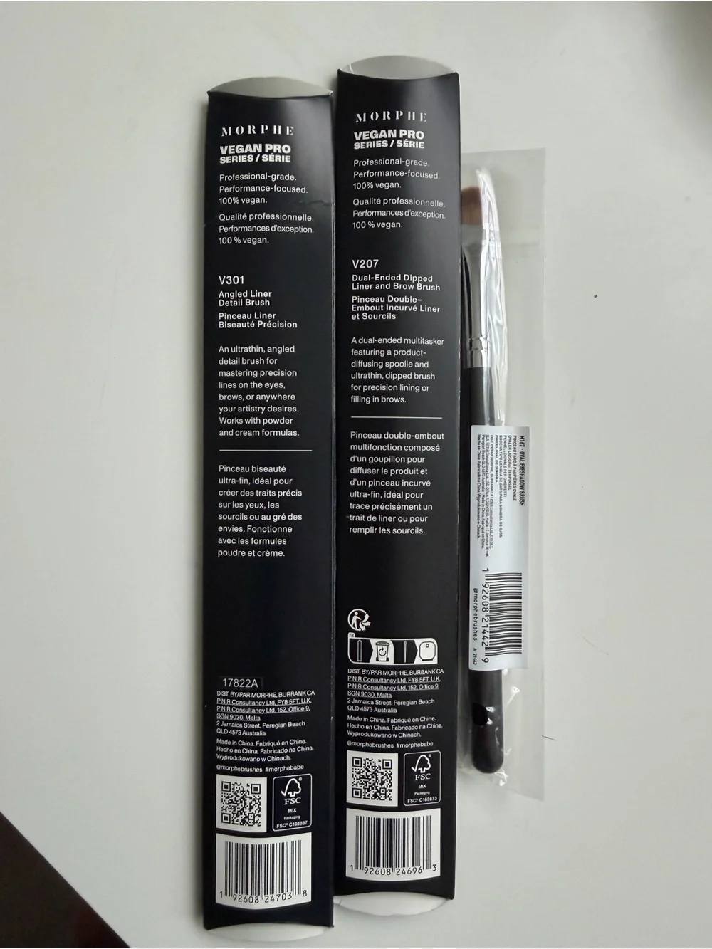 Morphe Vegan Pro Series Brush Bundle of 3 | V301 V207 M107 | New